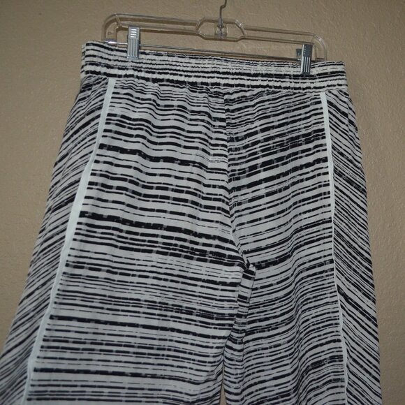 NWT Sz L Townsen Black White Silk Palazzo Pants - Picture 6 of 7